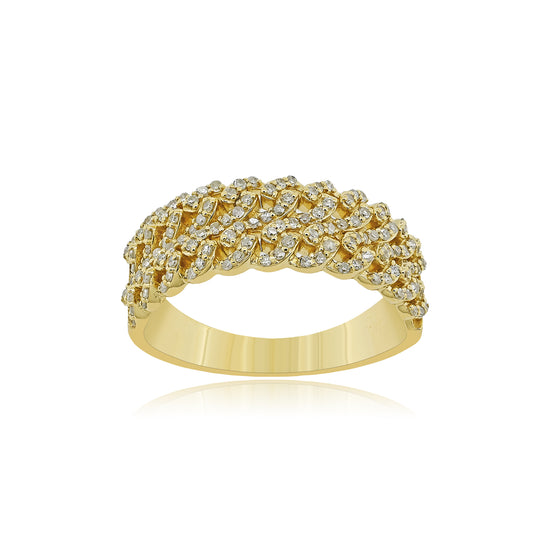 Cuban Fusion: 14K Gold Linkage Cuban Ring